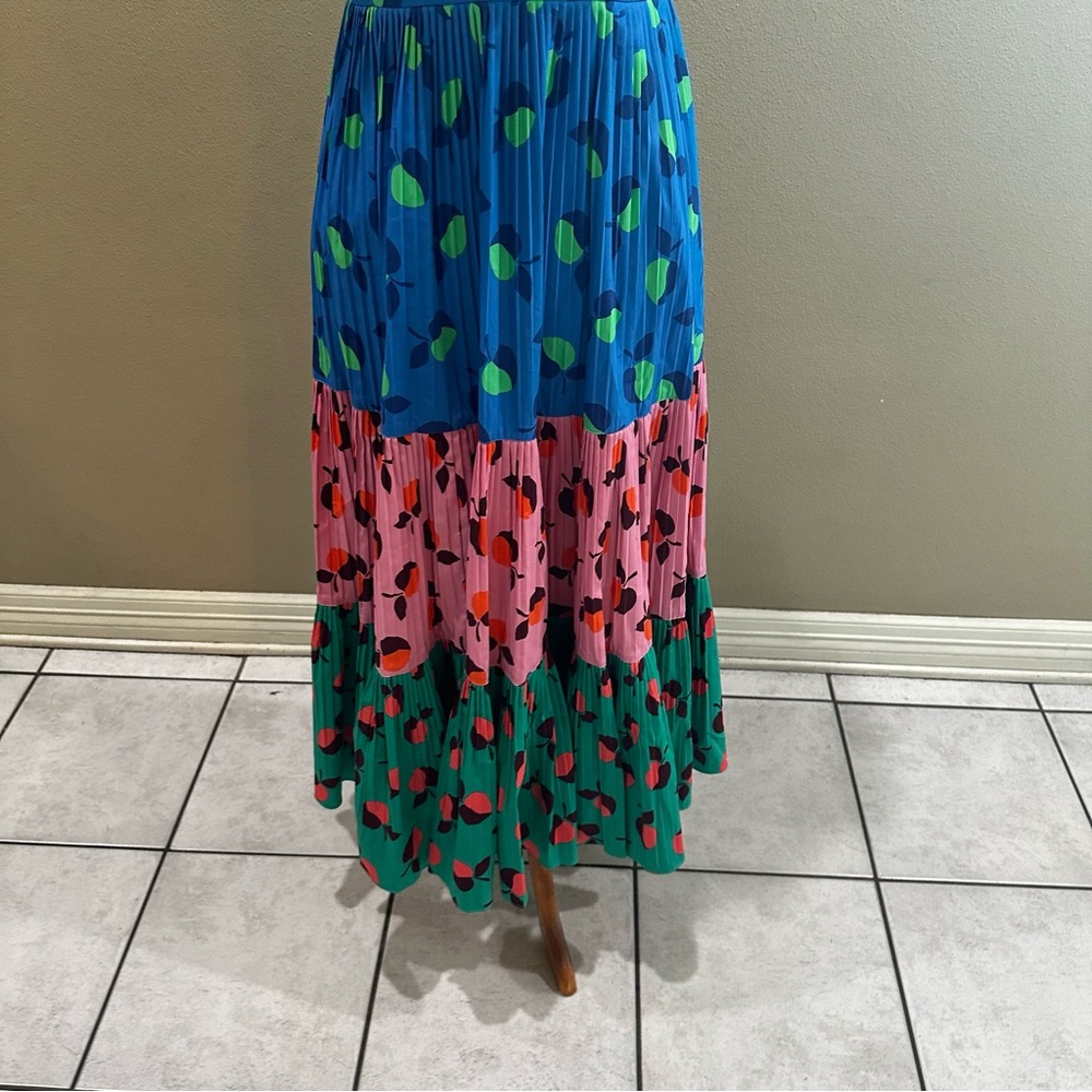 Kate Spade Blue, Pink, and Green Ruffle Dress - Picture 6 of 16